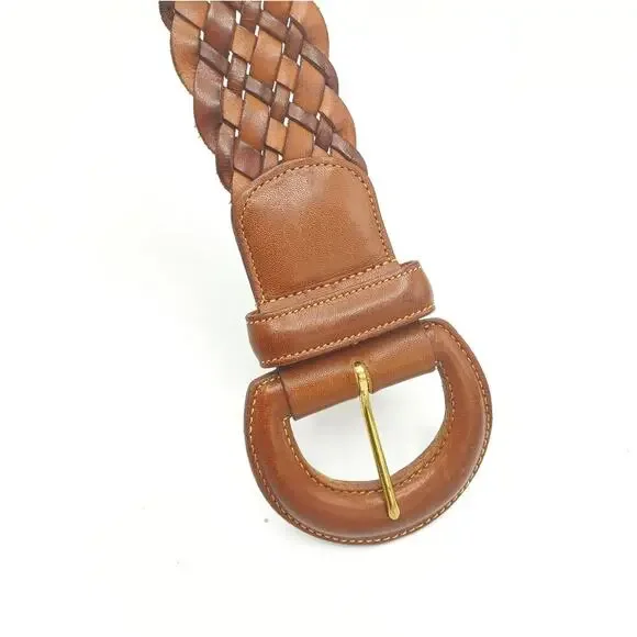 NEW COACH Vintage Woven Belt in British Tan / Boho Casual Gifting Cottage - Picture 10 of 11